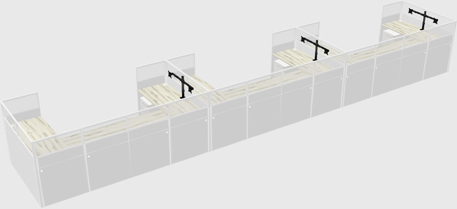 U-shaped cubicle