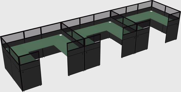 U-shaped cubicle