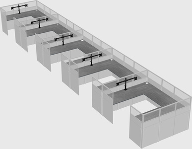 U-shaped cubicle