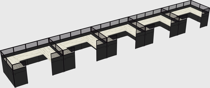 U-shaped cubicle