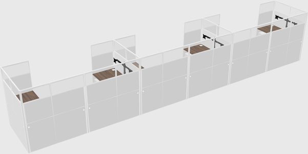 U-shaped cubicle