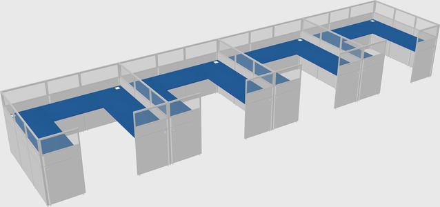 U-shaped cubicle