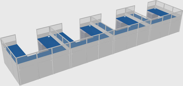 U-shaped cubicle