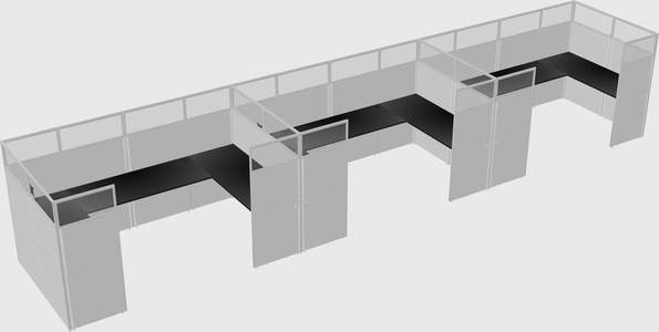 U-shaped cubicle