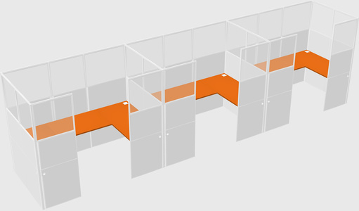 U-shaped cubicle