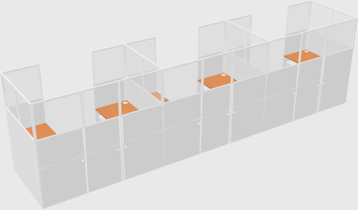 U-shaped cubicle