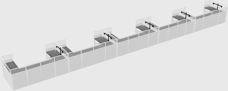 U-shaped cubicle
