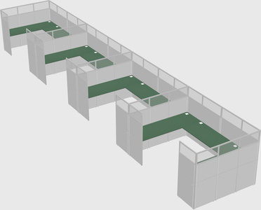 U-shaped cubicle