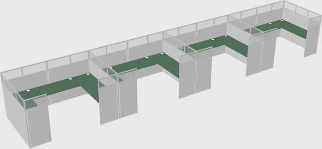 U-shaped cubicle