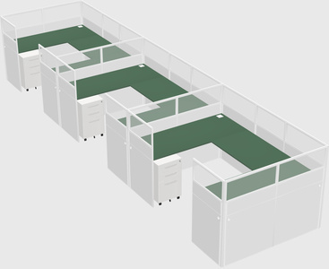 U-shaped cubicle