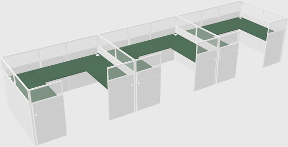 U-shaped cubicle