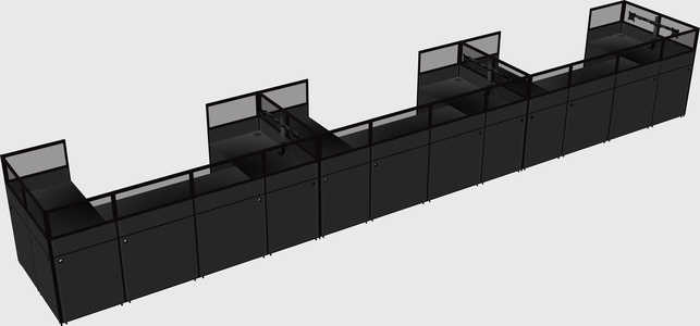 U-shaped cubicle