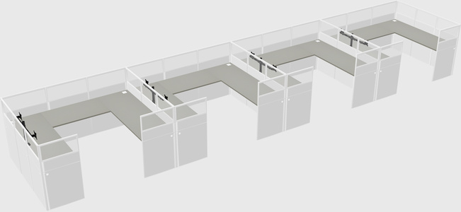 U-shaped cubicle