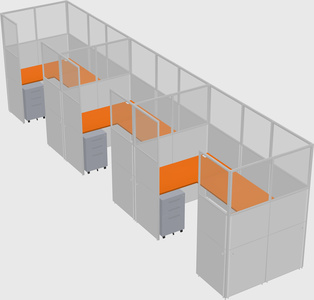 U-shaped cubicle