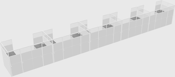 U-shaped cubicle