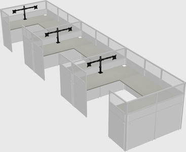 U-shaped cubicle