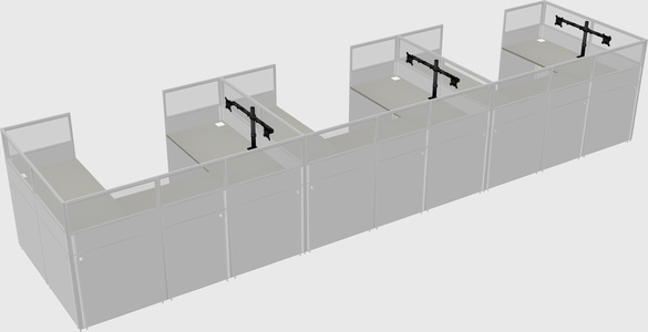 U-shaped cubicle