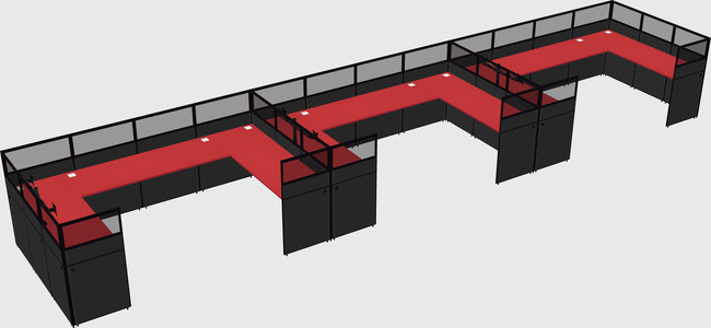 U-shaped cubicle