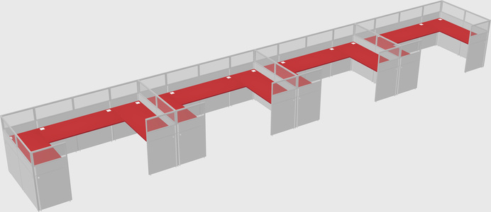 U-shaped cubicle