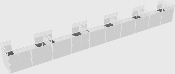 U-shaped cubicle