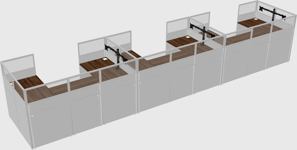 U-shaped cubicle