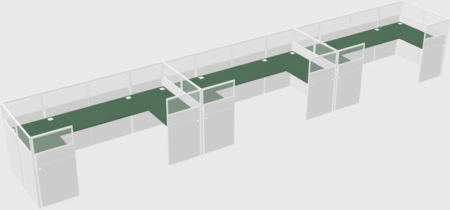 U-shaped cubicle