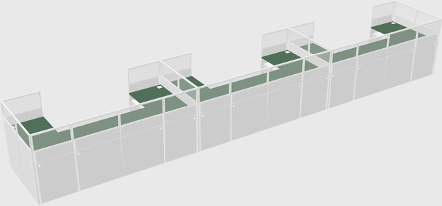 U-shaped cubicle
