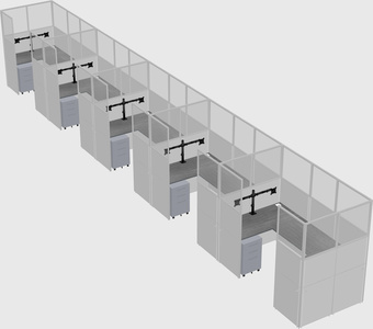 U-shaped cubicle