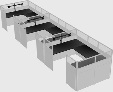 U-shaped cubicle