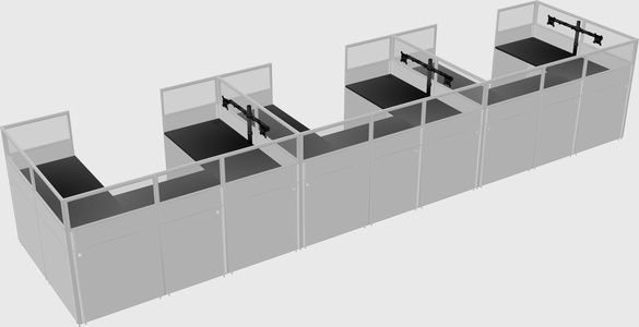 U-shaped cubicle