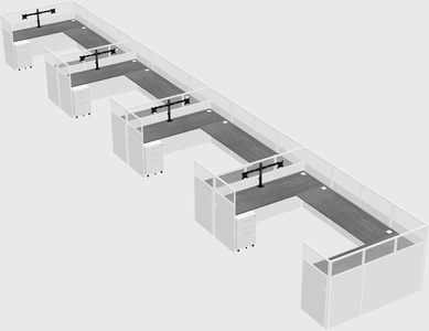 U-shaped cubicle
