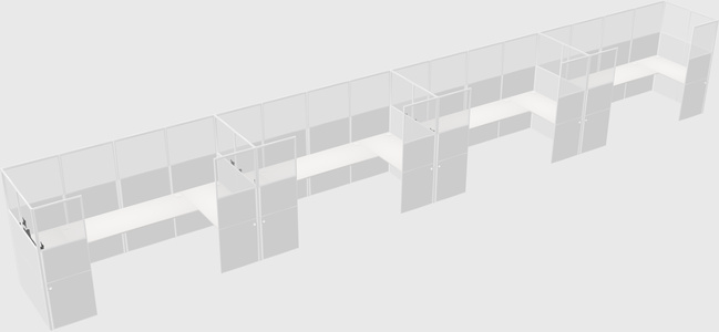 U-shaped cubicle