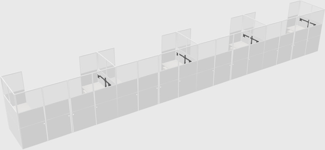 U-shaped cubicle