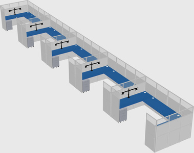 U-shaped cubicle