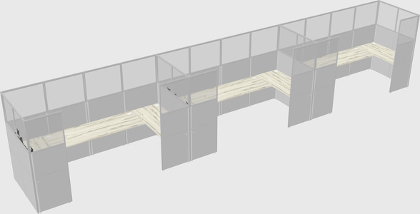 U-shaped cubicle