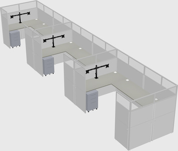U-shaped cubicle