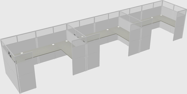 U-shaped cubicle