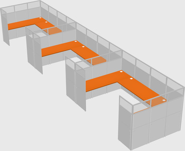 U-shaped cubicle