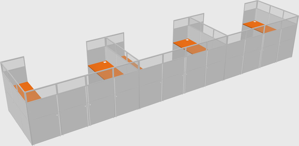U-shaped cubicle