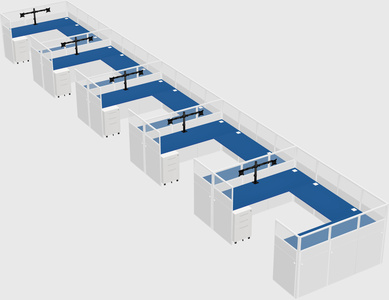 U-shaped cubicle