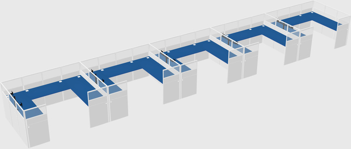 U-shaped cubicle