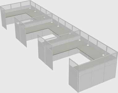U-shaped cubicle
