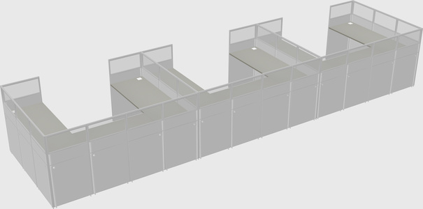 U-shaped cubicle