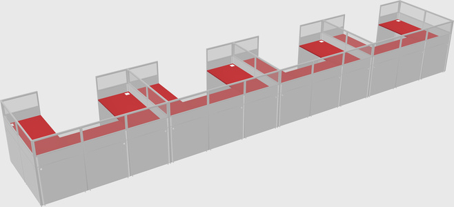 Cabine en u