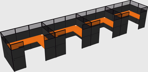 U-shaped cubicle