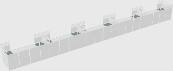 U-shaped cubicle