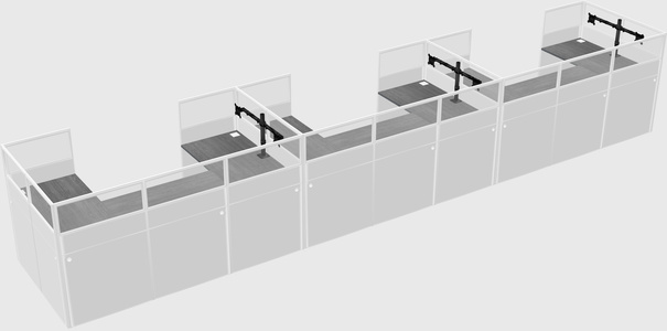 U-shaped cubicle