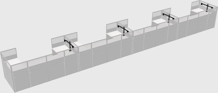U-shaped cubicle