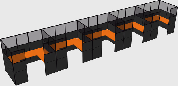 U-shaped cubicle