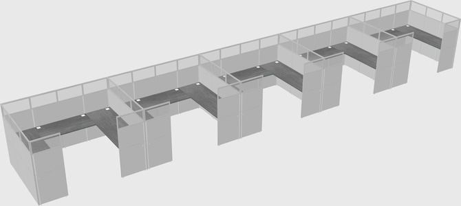 U-shaped cubicle